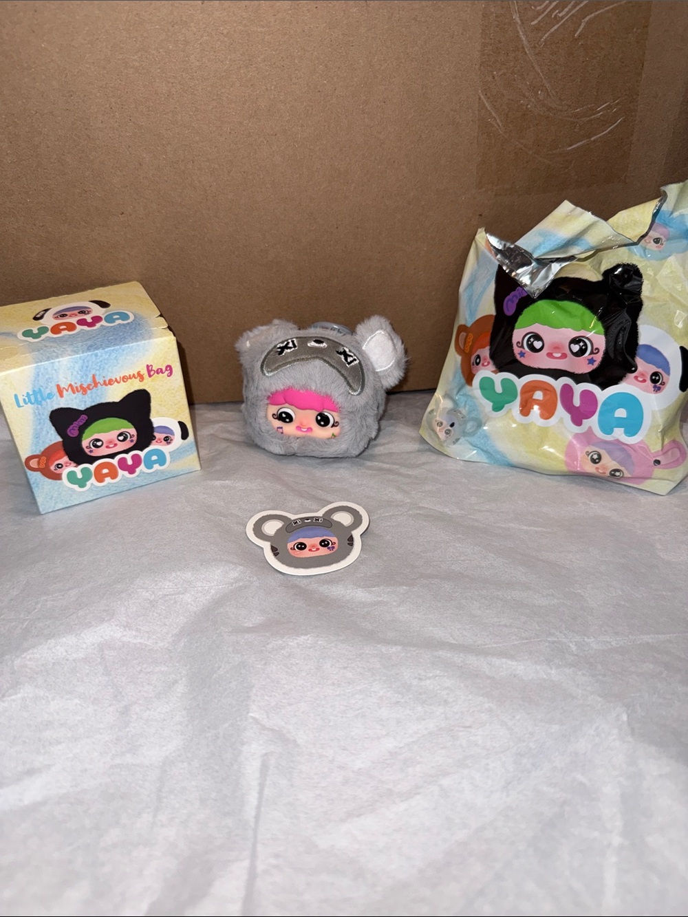 YAYA Little Mischievous Bag pendant- Gray CONFIRMED XiXi Bundle 2/$5